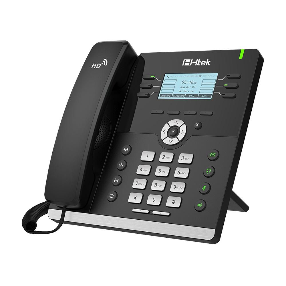 Htek UC903 Classic Business IP Phone with 6-line display and advanced features, showcasing its sleek design and user-friendly interface.